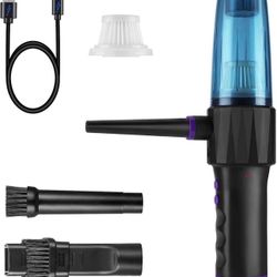 Cordless Electric Air Blower with Light, 8000Pa/60000RPM Replaces Compressed Air Cans for Computer Keyboard Cleaning Handheld Car Duster