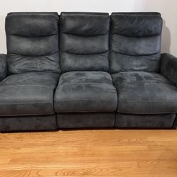 2 Piece Living Room Couches Power Reclining And Manual For The Swinging Piece