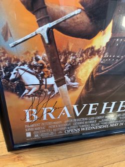 Movie poster, Braveheart signed