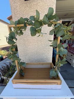 Bamboo Tray with Eucalyptustt Arch