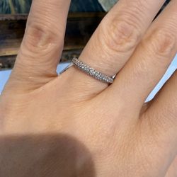 18K White Gold Natural Diamonds Eternity Ring 