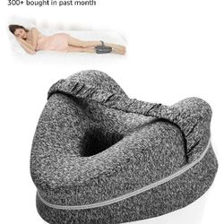 BEAUTRIP Leg Pillow Ergonomic Side Sleeping Pillows | Memory Foam Knee Pillow with Strap for Side Sleeper | Leg Support Cushion with Removable and Was