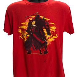 Fullmetal Alchemist Red T-Shirt – Edward & Alphonse Elric Anime – Men’s Large