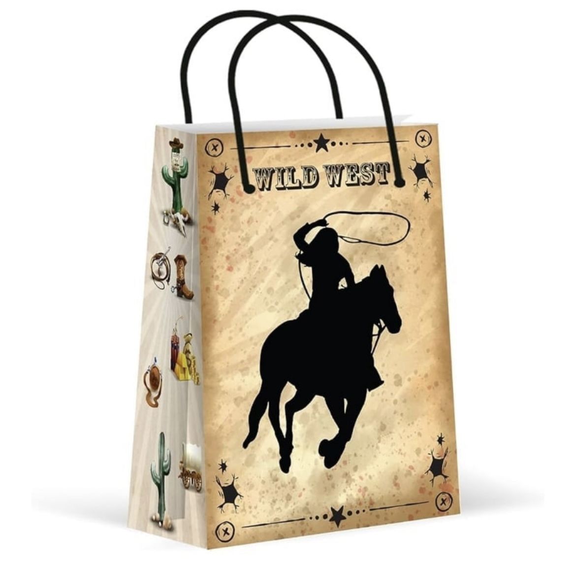 Cowgirl Party Bags, Wild West Favor Bags, New 12 pack. (T)