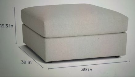 Large Square Upholstered Ottoman 39x39 in