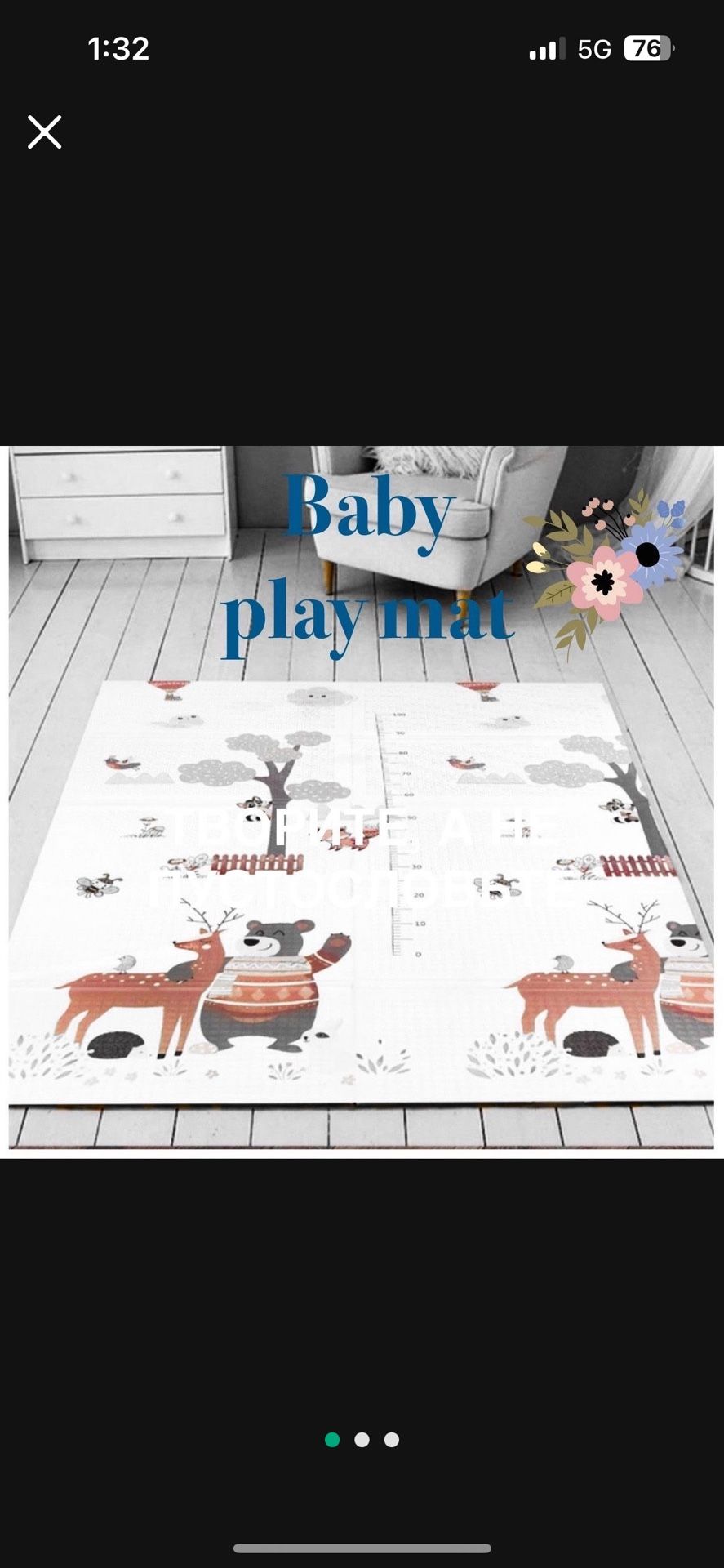 Rand New - Baby Play Mat - Reversible, Waterproof,