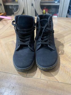 Dr. Martens Black Canvas Lace-Up Boots