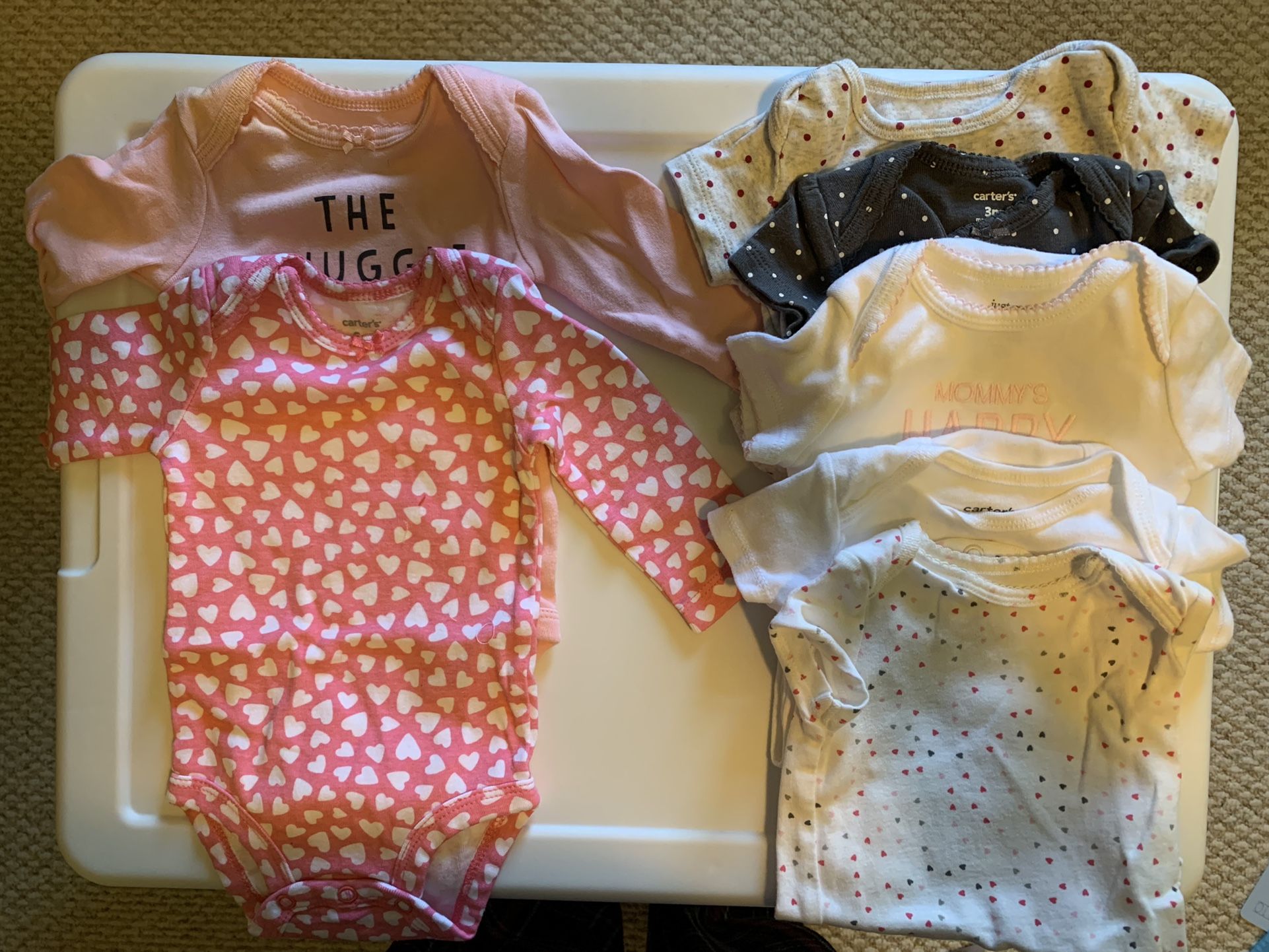 0-3 Month Girl Clothes (12 Pants, 7 onesies, 2 shirts, 1 Jacket)