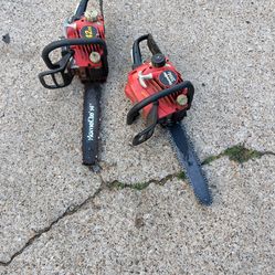 Two chainsaws for parts