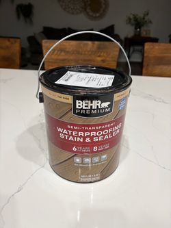 Full NEW can Behr wood Stain/Sealant