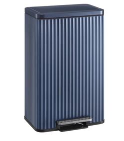 Trash Can, 13 Gallon (50 L) Garbage Can for Kitchen, with Lid, Pedal, and Removable Inner Bucket, Soft Close, Stainless Steel, 15 Trash Bags (Code K) 