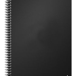 Rocketbook note smart reusable spiral notebook, dot grid and lined, 36 pages, 5”x7”, black
