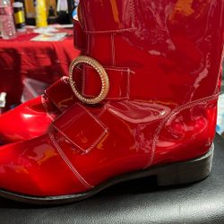 One Pair Of Red Boots Size 9 