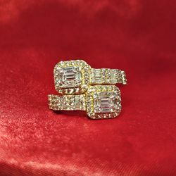 10k Yellow Gold Diamond Baguette Ring 1.75 ctw 