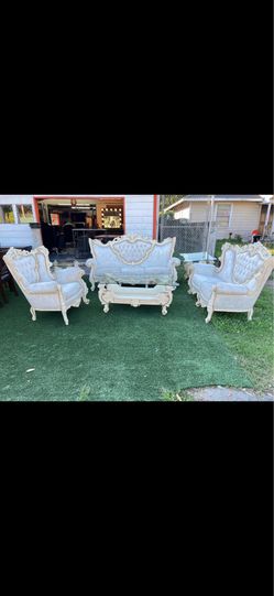 French sofa, loveseat, and chair