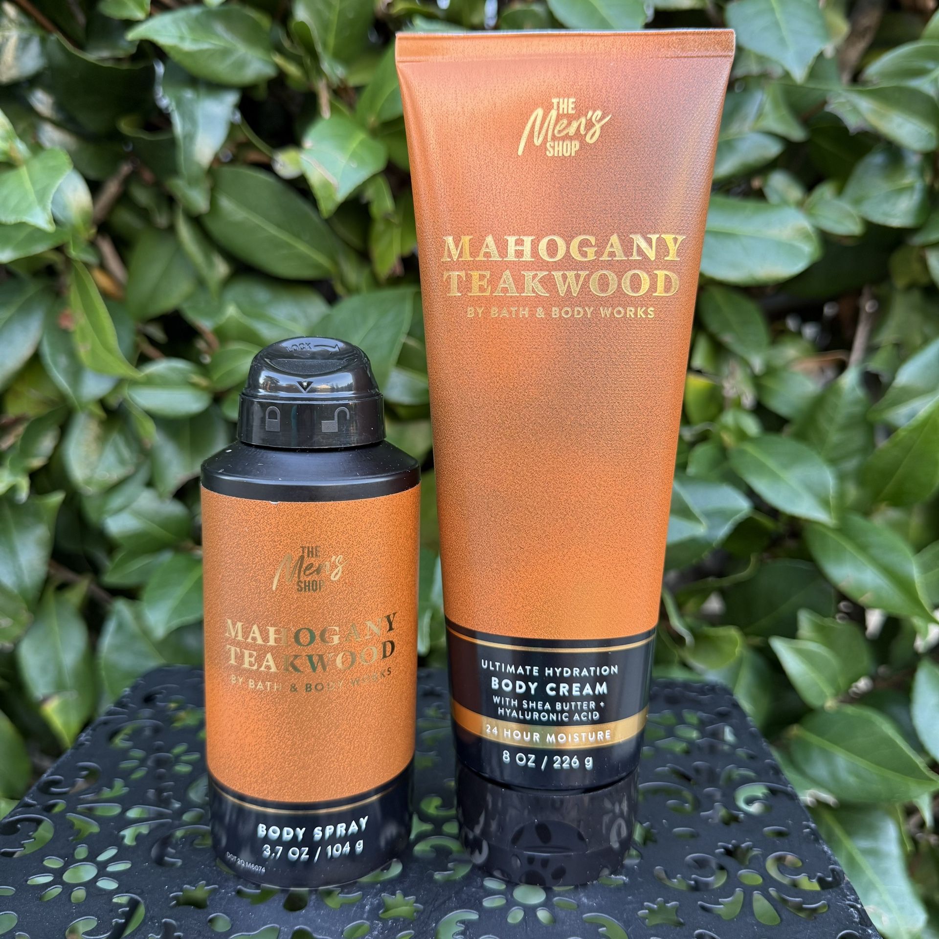 Mahogany Teakwood Bath & Body Works Body Spray & Cream