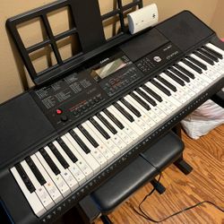 Casio keyboard  With Bench, and stand