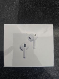 AirPods Pro 3 wireless Bluetooth Earbuds White with charging case active noise canceling.  Sealed new in box