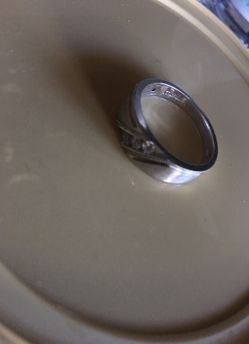 10 karat white gold ring 3K