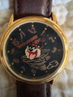 Men’s Watch Armitron  Tasmanian Devil Mens Watch 37mm Black Dial Leather