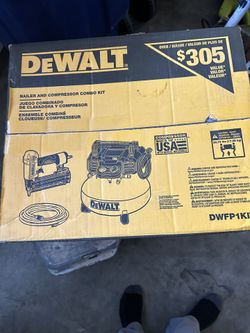 BRAND NEW DEWALT COMPRESSOR AND NAILGUN