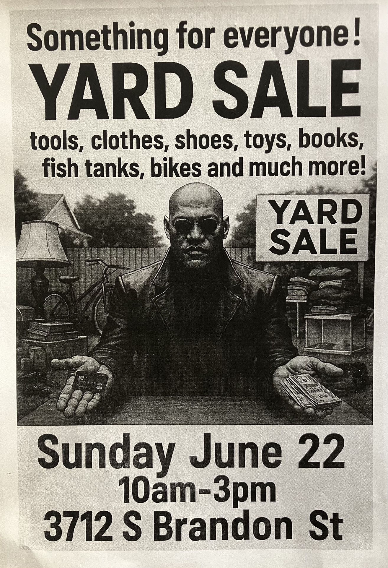 YARD SALE- FREE TO ATTEND!