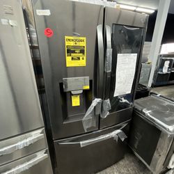 LG French Door Black Stainless Instaview refrigerator Craft Ice
