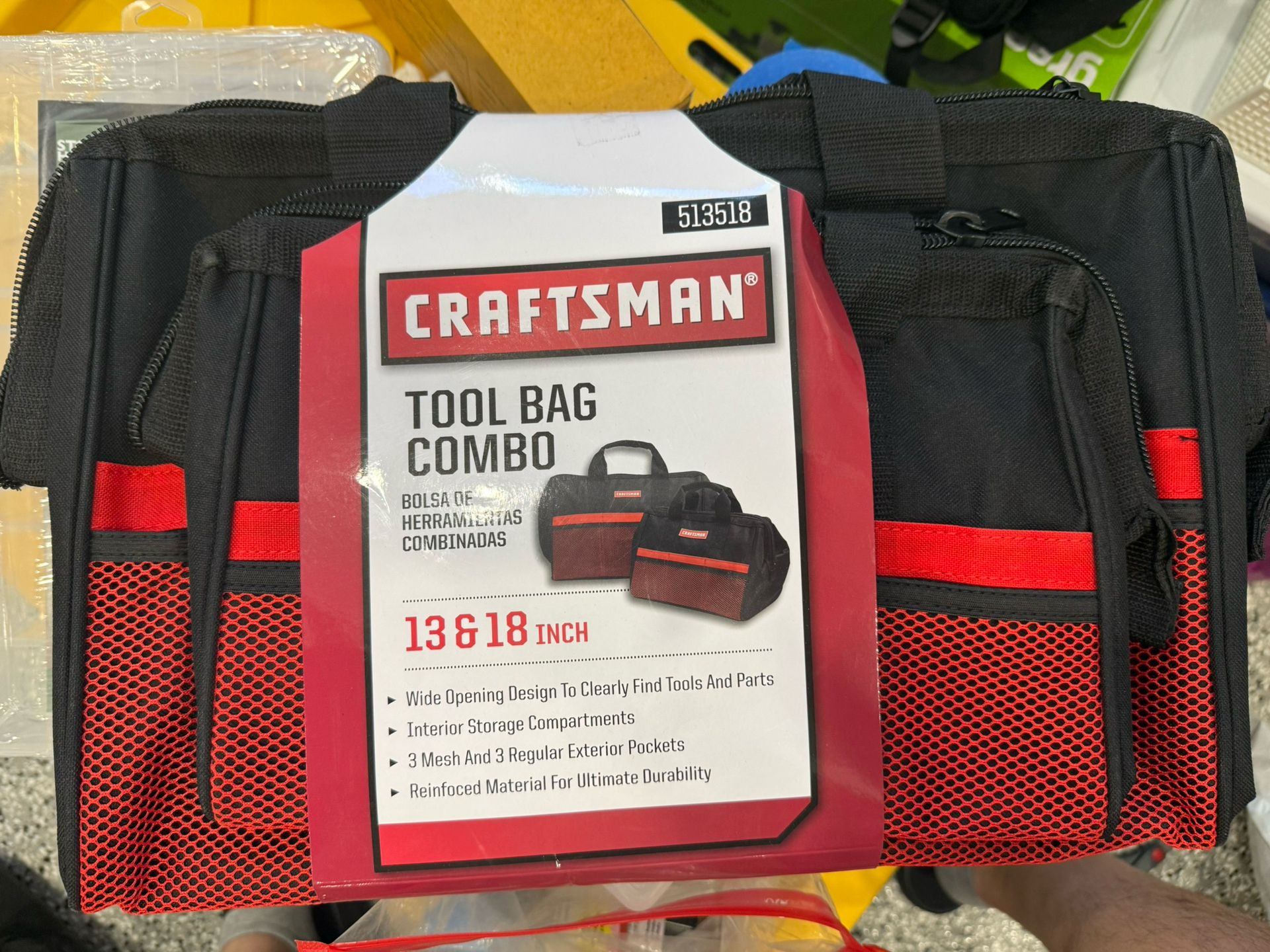 Craftsman 513528 Tool Bag Combo, 13" and 18" 2 Pack Bundle 