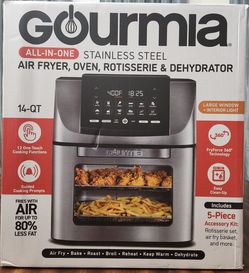 Gourmia All-in-One 14 QT Air Fryer, Oven, Rotisserie, Dehydrator with 12  Cooking Functions 