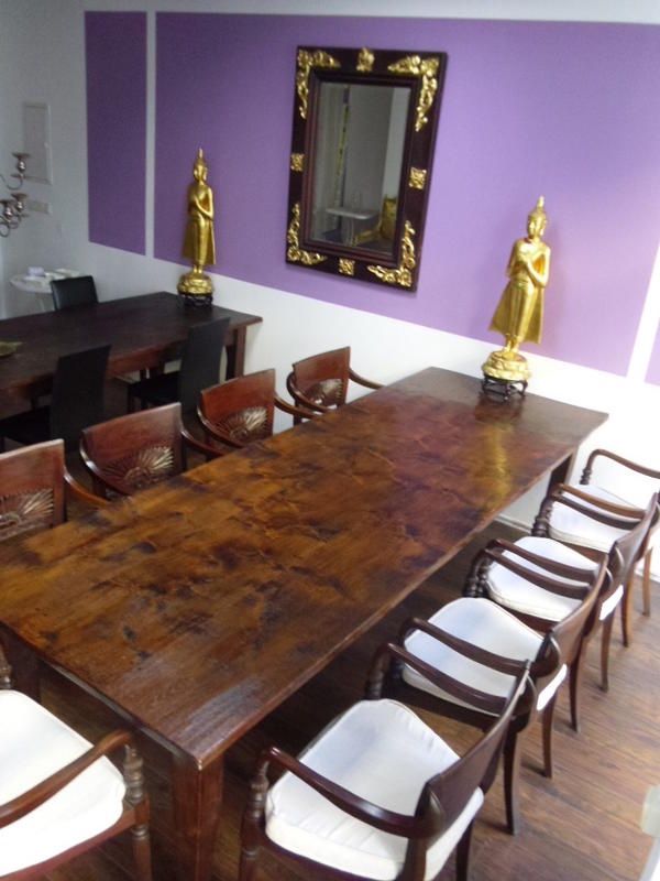 Large Solid Wood Dining Table
