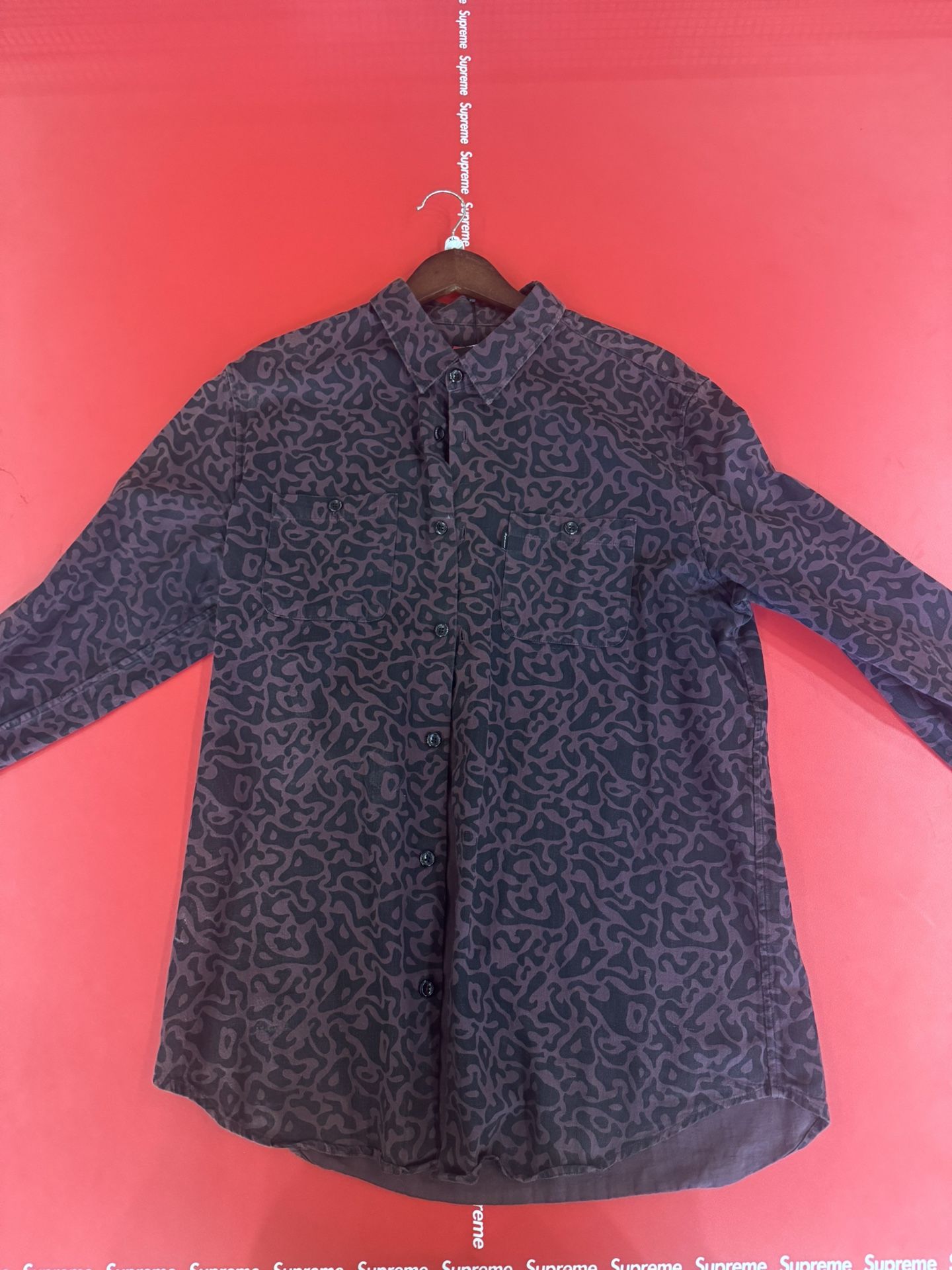 Supreme Leopard Overshirt ‘Purple’ Size XL