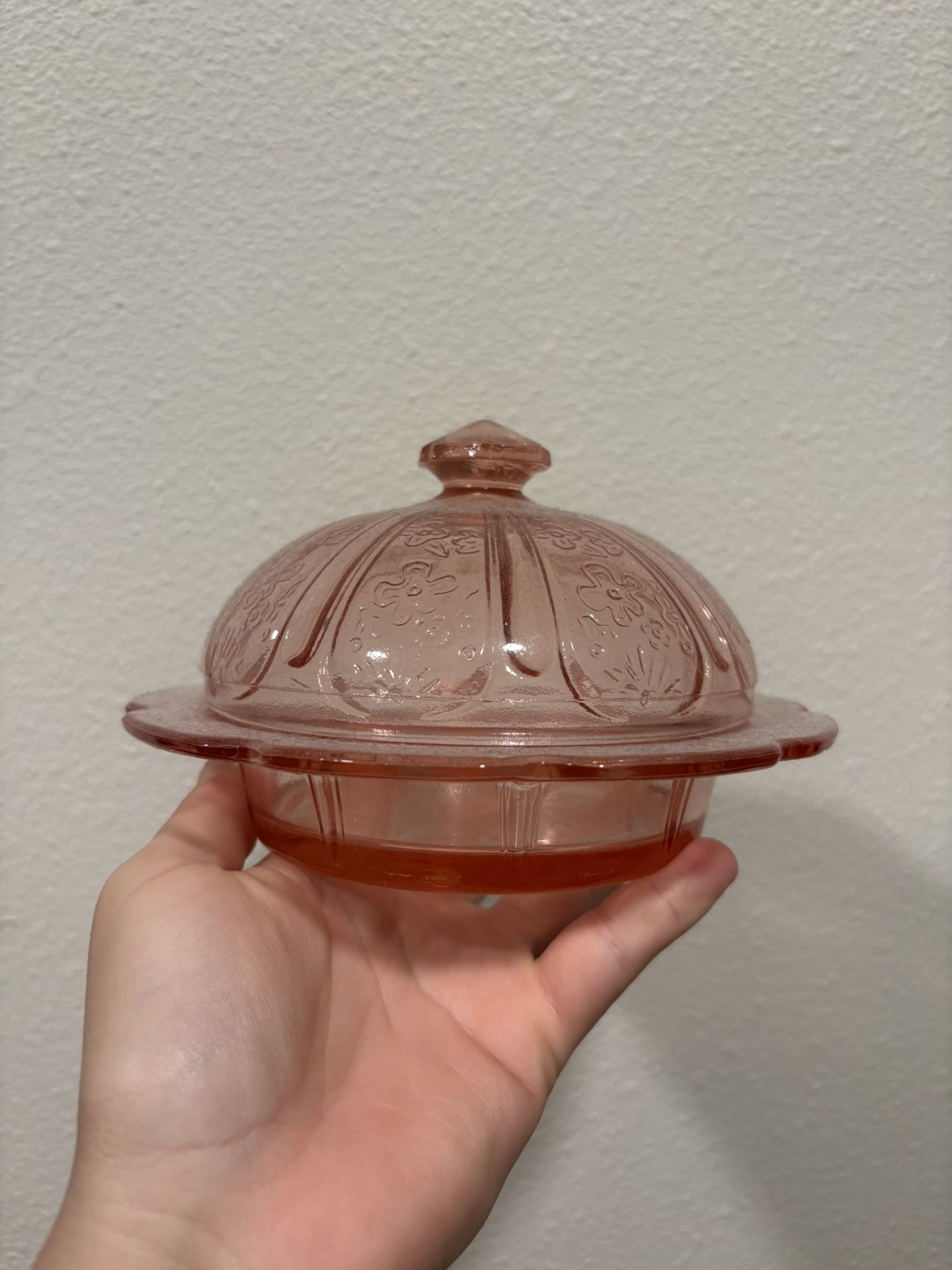 Depression Glass Pink Bowl 1930s