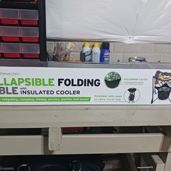 Folding Table With Insulated Cooler