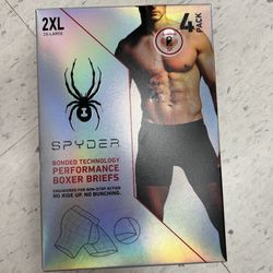 NWT Spyder men’s Performance boxer briefs 4 pack Size  2XL