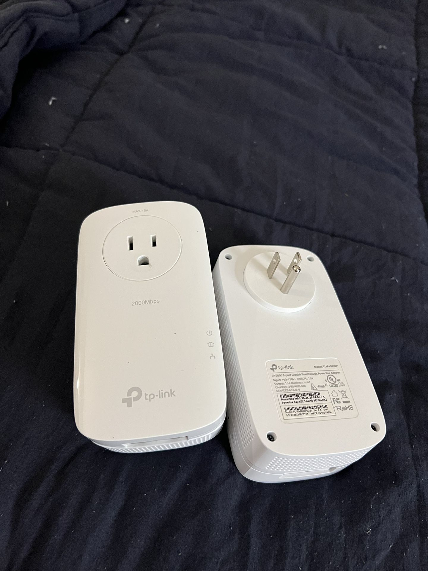 Powerline adapter TP-LINK AV2000 W/Ethernet cord