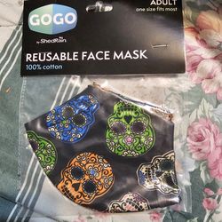 Designer Sugar Skull Reusable Face Mask