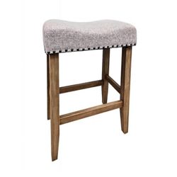 Grey upholstered 29" height bar stool barstool - NEW