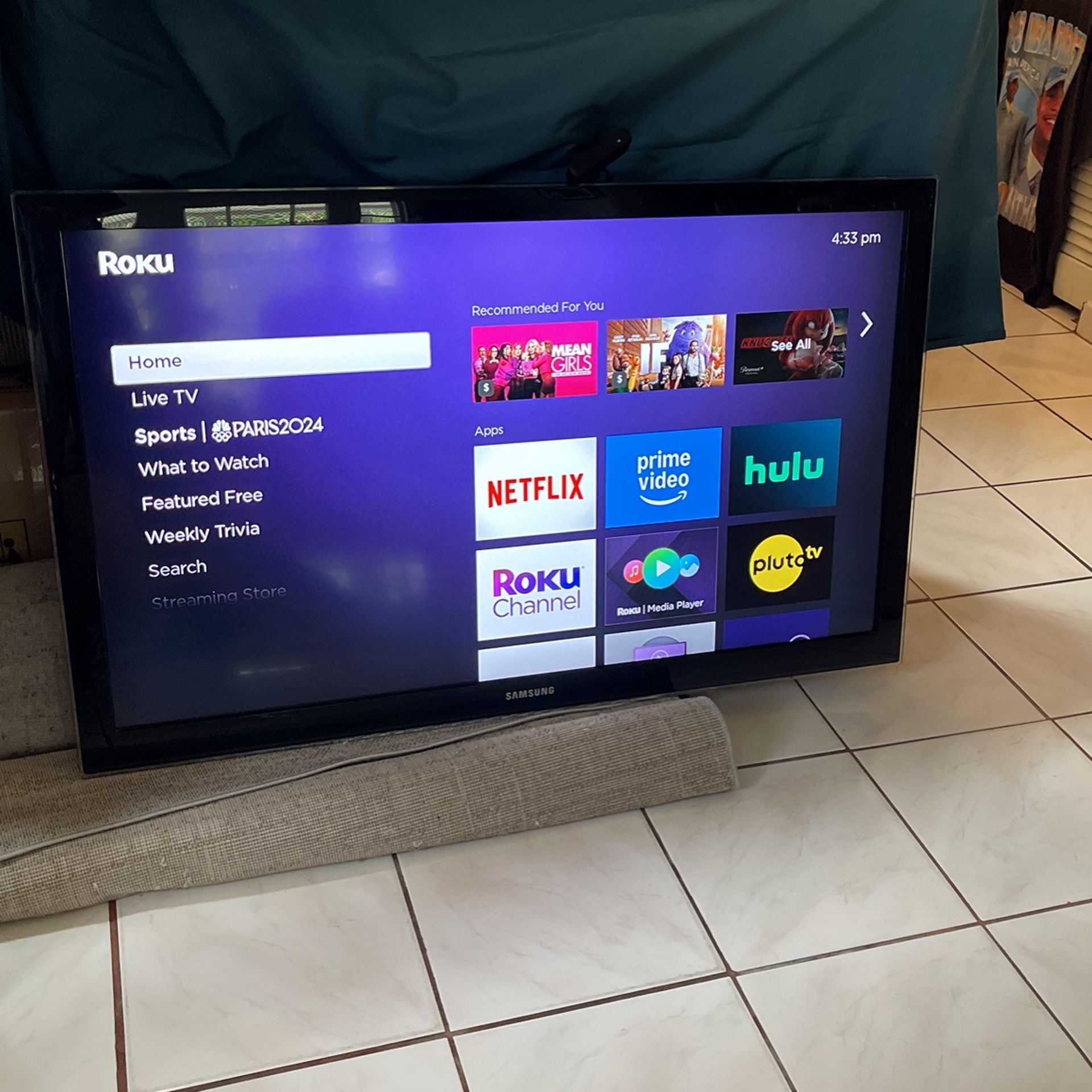 Samsung - 46" Class / 1080p / 120Hz / LCD HDTV w/ Roku Express Adapter $59