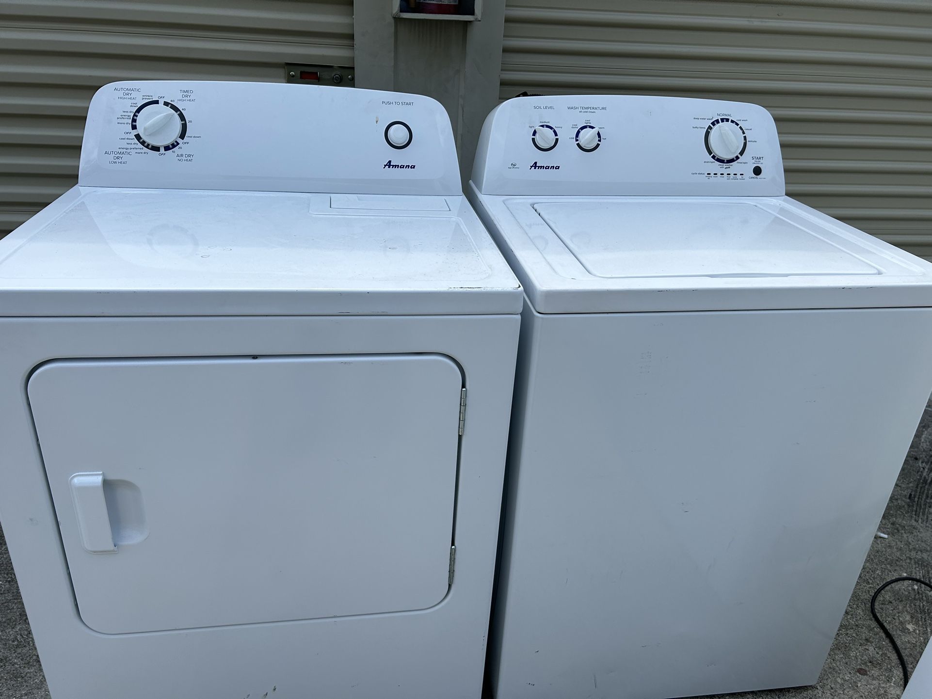 Amana washer dryer set deals