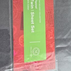 Flannel Twin Sheet Set New