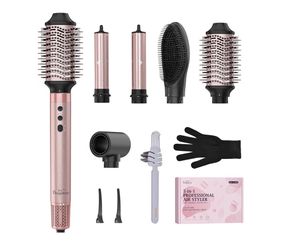 Brightup 5 in 1 Air Styler, 1400W High Speed Hair Dryer 