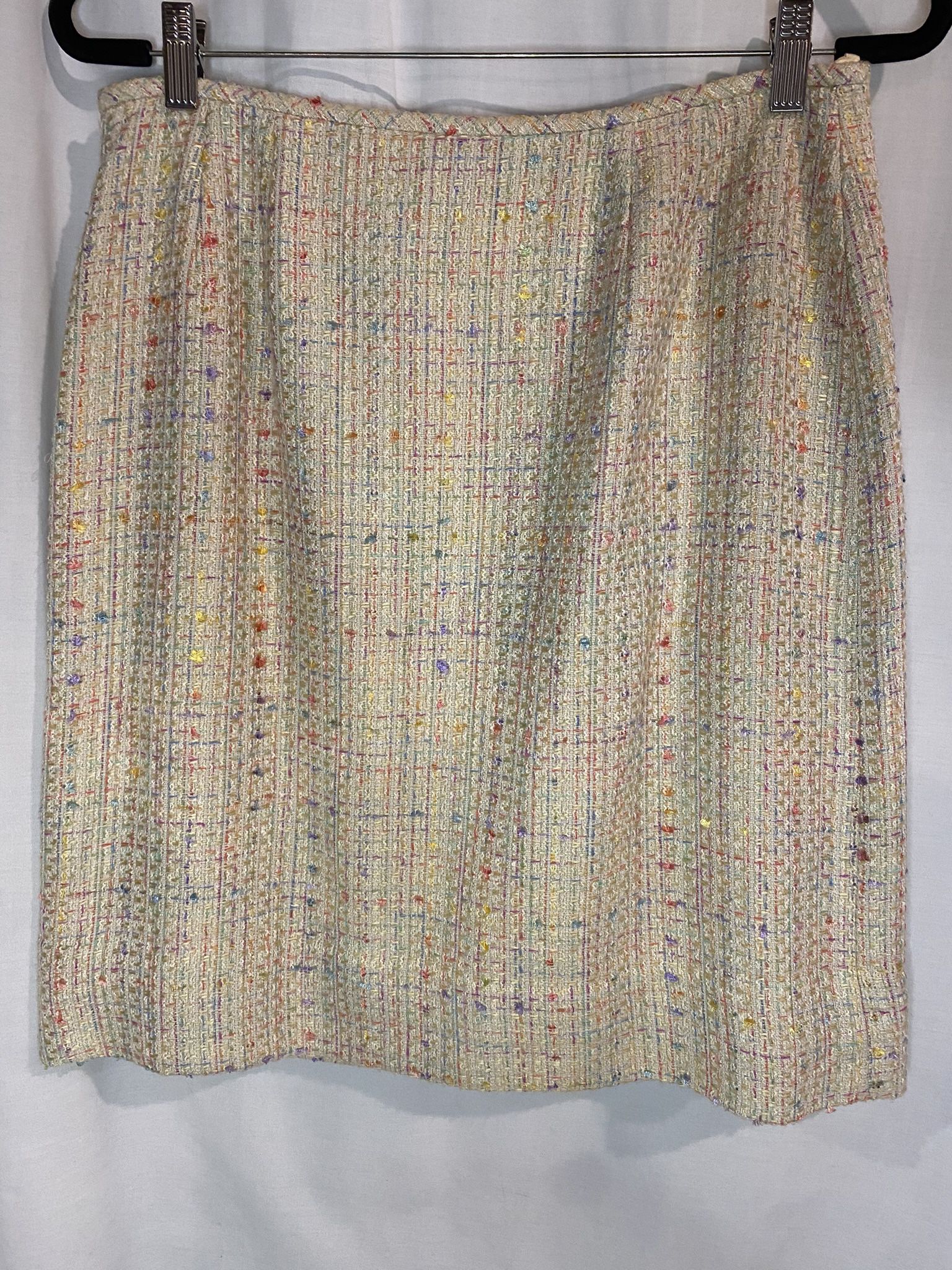 Vintage Collections for Le Suit Rainbow Tweed Pencil Skirt