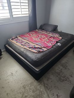 Free bed frame, box spring and futon mattress topper