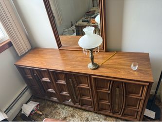 Vintage Mid Century Modern Bassett Dresser with Mirror - FAST SALE