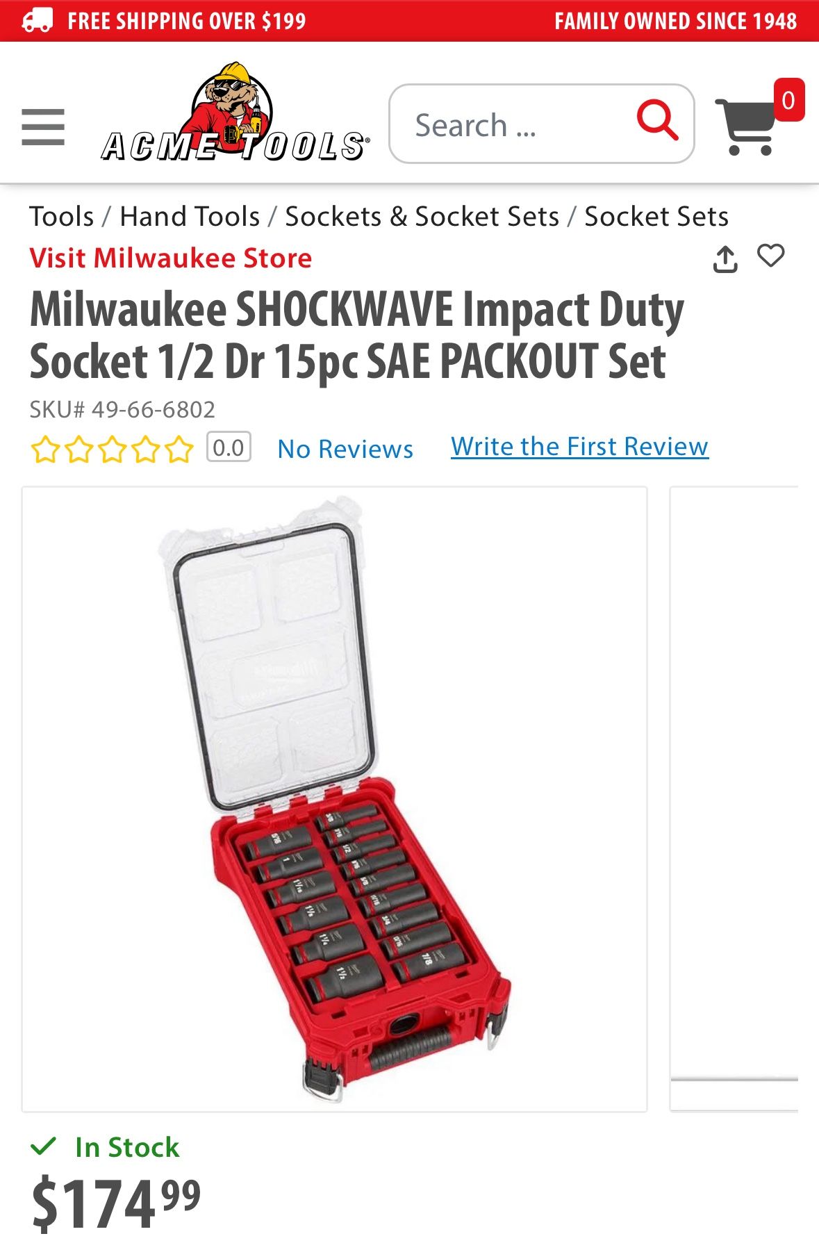 Milwaukee Impact Socket Packout