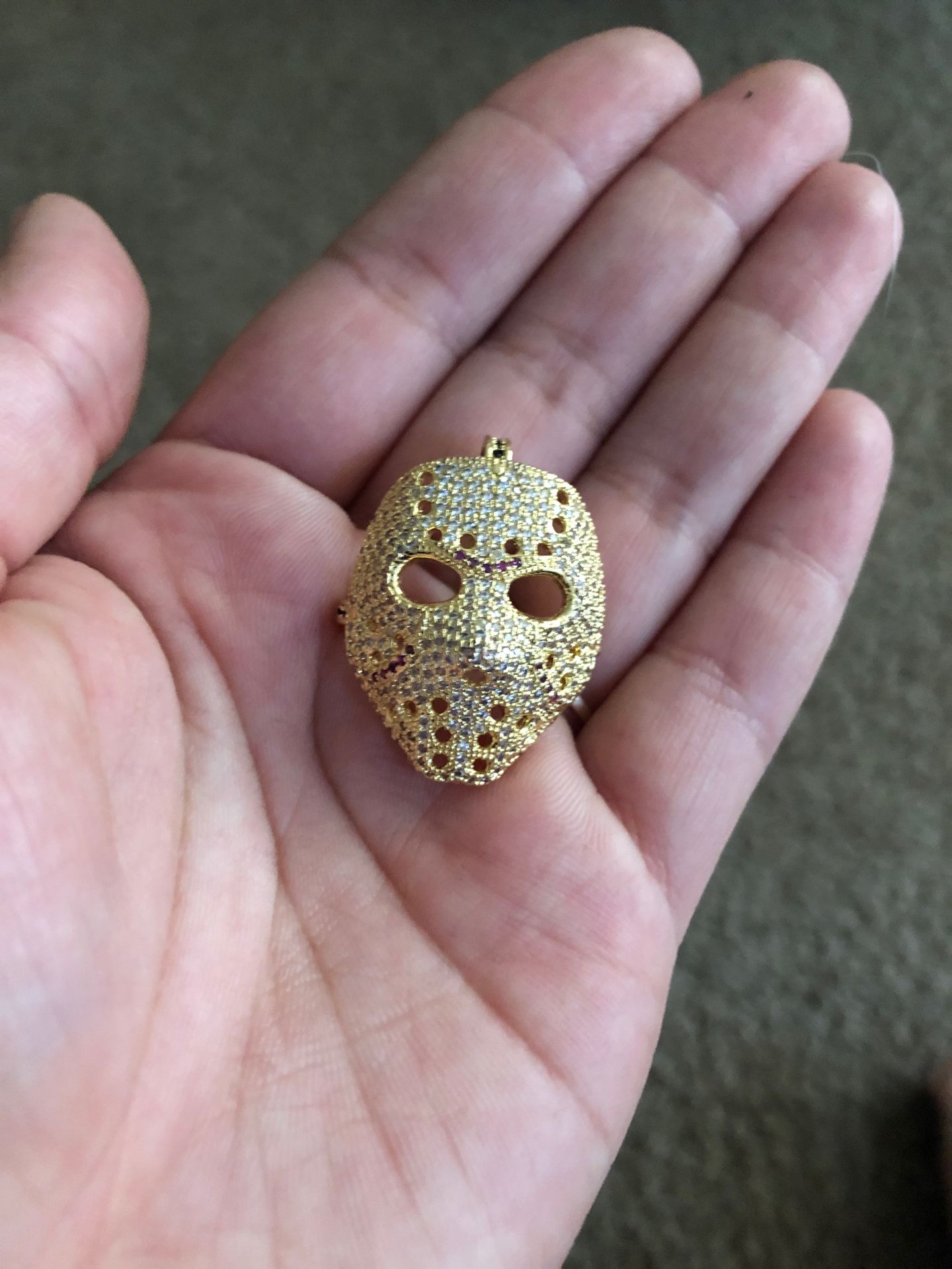 Gold Gods Hockey Mask Pendent