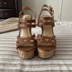 Brown Wedge Heels 