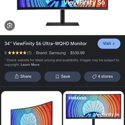 34 Inch View Finity S6 Computer Monitor