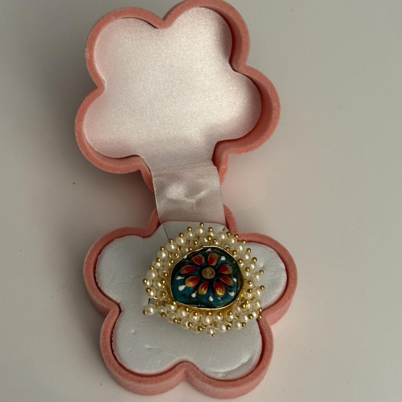 New | Indian Hand-painted Adjustable Ring