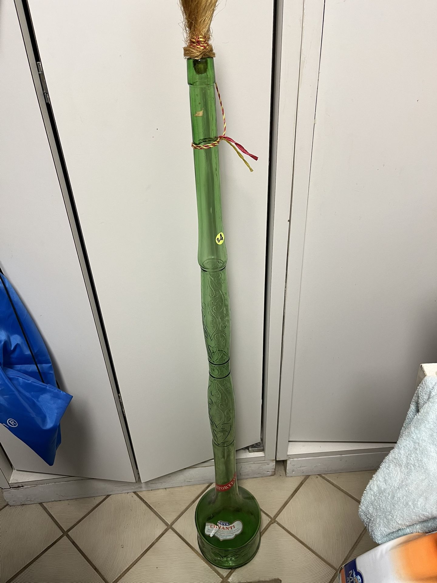 46” Tall Wine green bottle Chianti